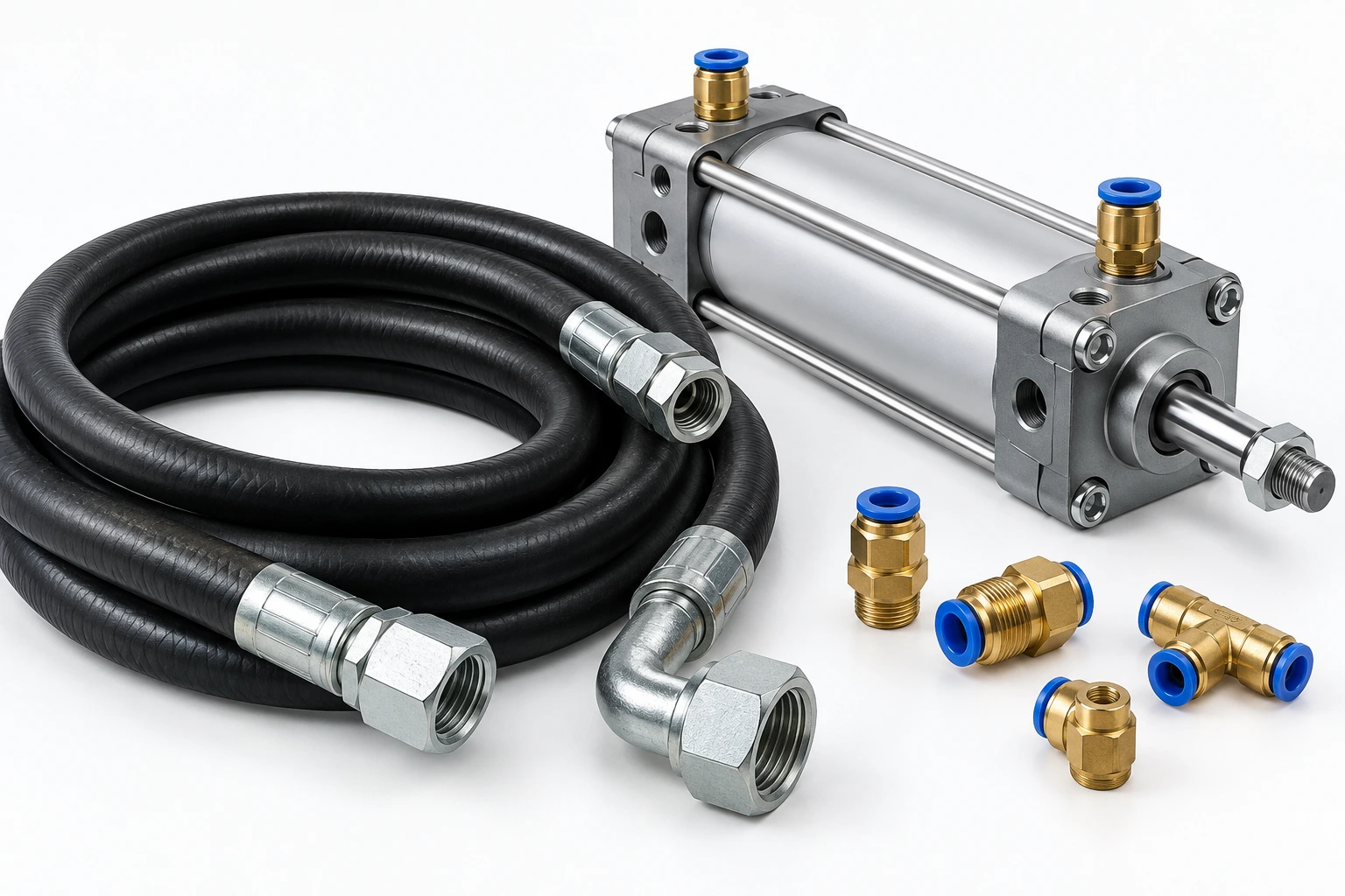 Flexibles, raccords, vérins, composants